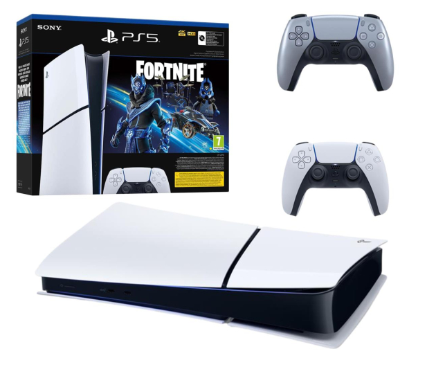 Sony PlayStation 5 Slim Digital (Fortnite) + pad Sterling Silver - 1298466 - zdjęcie